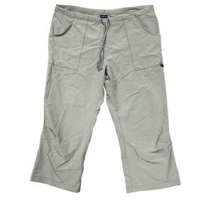 Patagonia Pants Womens 12 Green Capri Drawstring Waist Lightweight Stretch